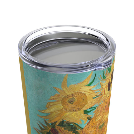 Vase with Twelve Sunflowers by Vincent Van Gogh Tumbler 20oz