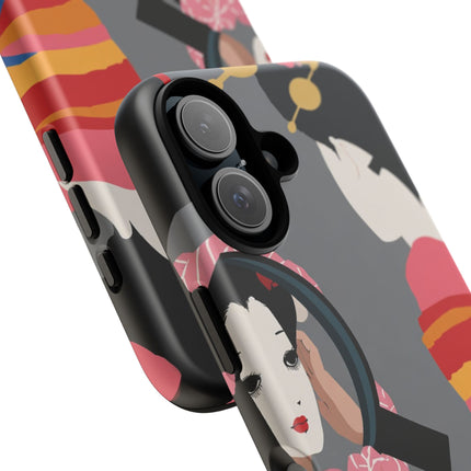 Geisha Mirror Phone Case – Elegant Reflection & Timeless Beauty