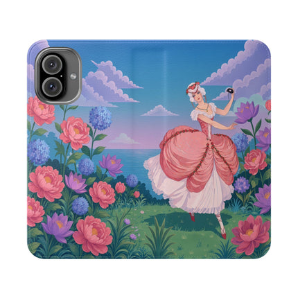 🌸🩰 The Garden Dancer Flip Case – Art Deco Floral Whimsy