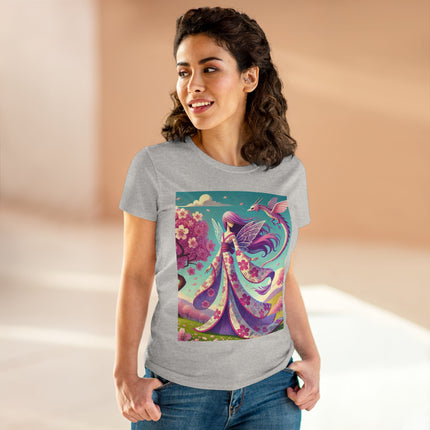 Petals in the Wind: The Kimono Fairy and the Sky Dragon Cotton Tee