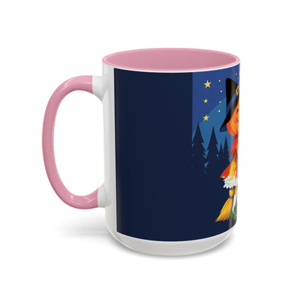 🎃🐈‍⬛ The Little Pumpkin Witch And Her Black Cat Colorful Mug – Whimsical Halloween Charm