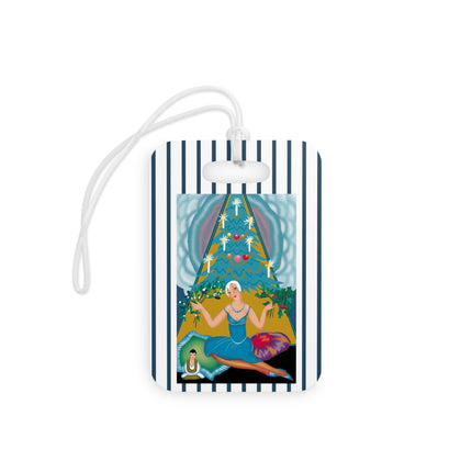 Art Deco Christmas Elegance Luggage Tag
