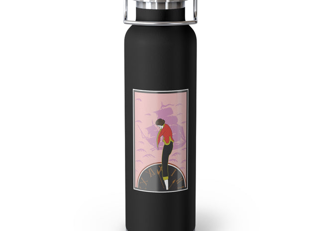 Woman Waiting for her Beloved at 1:59 by Kobayashi Kaichi Copper Vacuum Insulated Bottle, 22oz
