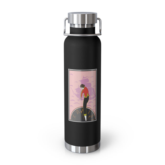 Woman Waiting for her Beloved at 1:59 by Kobayashi Kaichi Copper Vacuum Insulated Bottle, 22oz