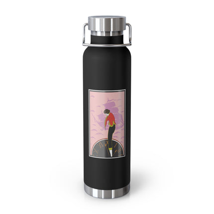 Woman Waiting for her Beloved at 1:59 by Kobayashi Kaichi Copper Vacuum Insulated Bottle, 22oz