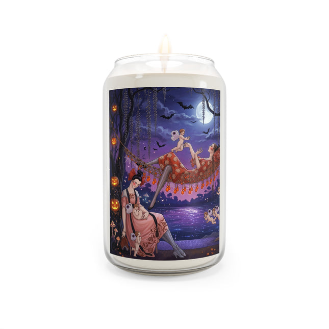🌙🎃 Moonlit Mischief In The Pumpkin Grove Scented Soy Candle – Whimsical Halloween Fantasy