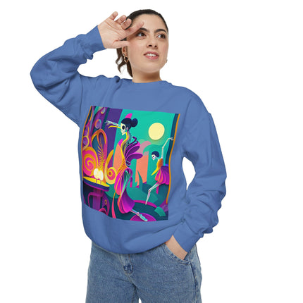 Dance of the Skeleton Ballerinas Unisex Garment-Dyed Sweatshirt