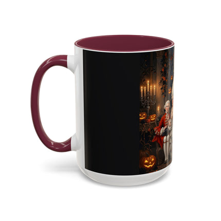 🌙🎃 The Moonlit Pumpkin Parlor Colorful Mug – Elegant Halloween Charm