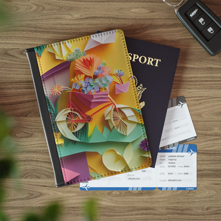 Origami Bicycle Passport Cover