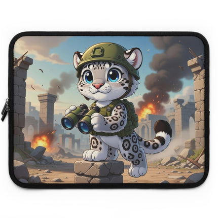 The Snow Leopard Lookout Laptop Sleeve – Adventure, Curiosity & Fearless Style