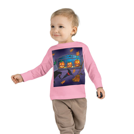 Whimsical Halloween Mischief Toddler Long Sleeve Tee