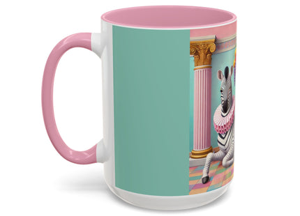Still Life with Zebra, Fruit, and Pink Columns Colorful Mugs (11oz, 15oz)
