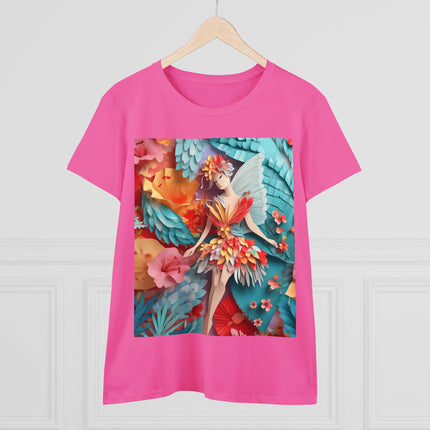 Hibiscus Fairy Women's Midweight Cotton Tee