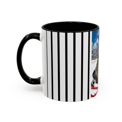 Elegant Winter Woman in Sleigh Colorful Mugs (11oz, 15oz)