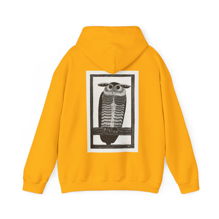 Horned Owl by Samuel Jessurun de Mesquita Heavy Blend™ Hooded Sweatshirt