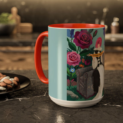 The Lady Of The Garden Tea Colorful Mugs – Art Deco Floral Elegance