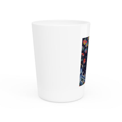 Rank Badge with Mandarin Duck Ceramic Shot Glass