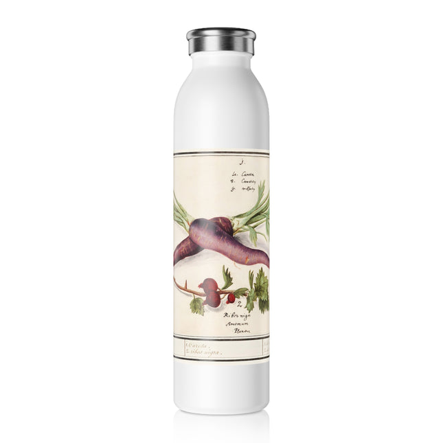 Carrot, Daucus carota and red currant, Ribes rubrum by Anselmus Boëtius de Boodt Slim Water Bottle
