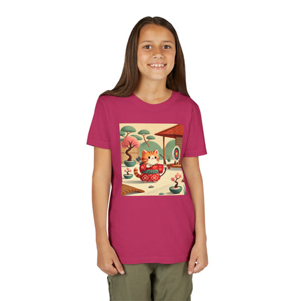 Archer Kitten in the Zen Garden Youth Short Sleeve Tee