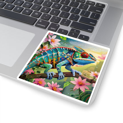Camouflage Chameleon Kiss-Cut Stickers (4 Sizes)