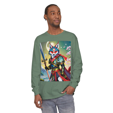 Cyberpunk Samurai Dog Long Sleeve T-Shirt