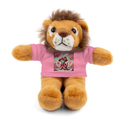 Whimsical Geisha Kitten in a Valentine Garden Stuffed Animals with Tee