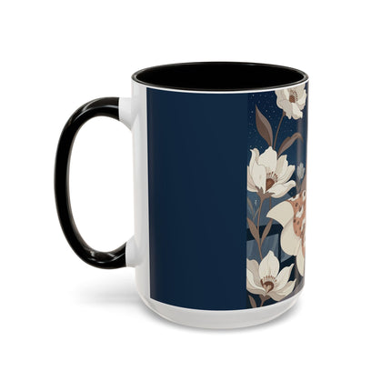 🌸✨ The Midnight Magnolia Masquerade Colorful Mug – Art Deco Nocturne