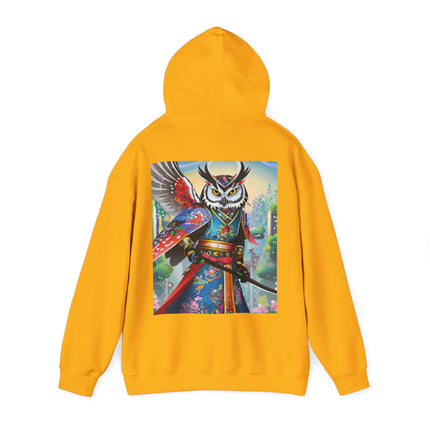 Cyberpunk Samurai Owl – Heavy Blend™ Hooded Sweatshirt