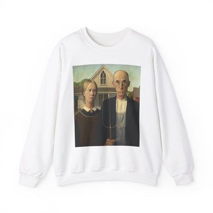 American Gothic by Grant Wood Heavy Blend™ Crewneck Sweatshirt