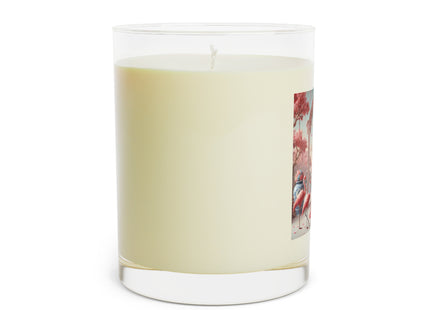 Petals, Porcelain, and Flamingos Scented Candle - Full Glass, 11oz