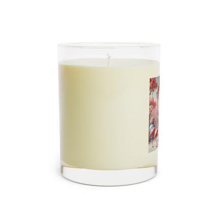 Petals, Porcelain, and Flamingos Scented Candle - Full Glass, 11oz