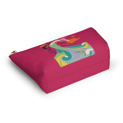 Mermaid Dive Cosmetic Bag – Vibrant Waves & Playful Charm