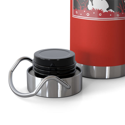 The Enchanting White Terrier with a Red Bow Copper Vacuum Insulated Bottle, 22 oz