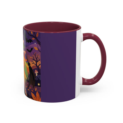 🎃🧙 The Witch Of Jack-O'-Lantern Hollow Colorful Mug – Whimsical Halloween Charm