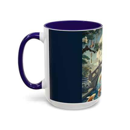 Moonlit Bridge Gentleman Colorful Mug – Imperial Serenity & Moonlit Harmony