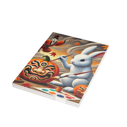 Halloween Rabbit’s Kabuki Jack-o’-Lanterns Postcards (envelopes included) - Bundles of 10, 30, 50 Pieces