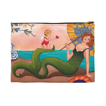 Mermaid with Parasol and Cupid by George Barbier Accessory Pouch