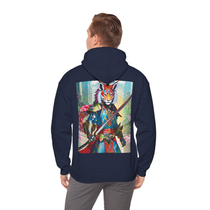 Cyberpunk Samurai Tiger – Heavy Blend™ Hooded Sweatshirt