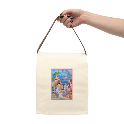 Fairy Whispers of the Sea Canvas Lunch Bag With Strap