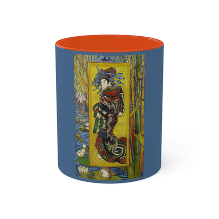 Courtesan (after Eisen) by Vincent Van Gogh Colorful Mugs, 11oz