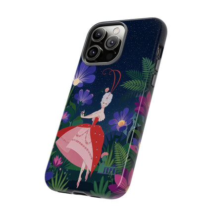 🌺✨ The Lady Of The Starlit Enchanted Garden Phone Case – Art Deco Floral Fantasy