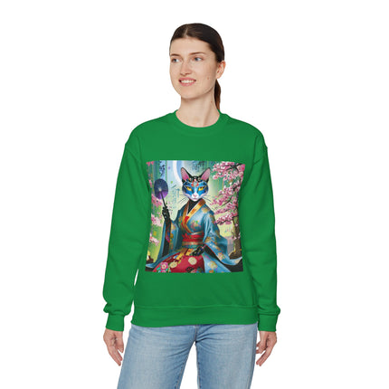 Cyberpunk Geisha Unisex Heavy Blend™ Crewneck Sweatshirt
