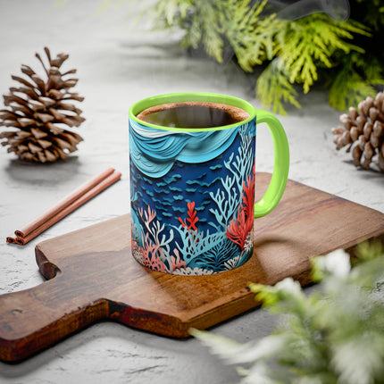Enchanting Underwater Scene Colorful Mugs (11oz, 15oz)