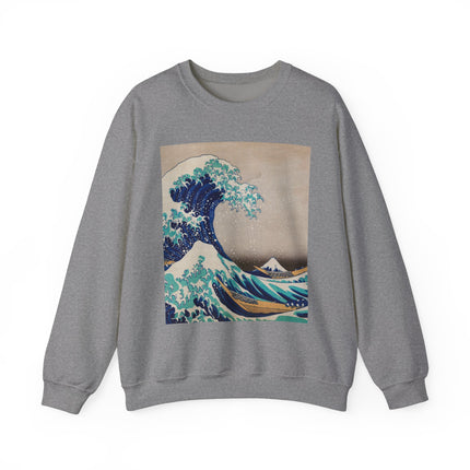 The Great Wave off Kanagawa by Katsushika Hokusai Heavy Blend™ Crewneck Sweatshirt