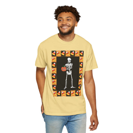 Candy Corn Skeleton Unisex Garment-Dyed T-shirt