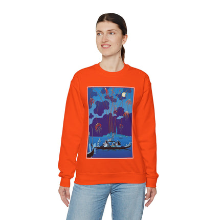 Fireworks in Venice by George Barbier Heavy Blend™ Crewneck Sweatshirt