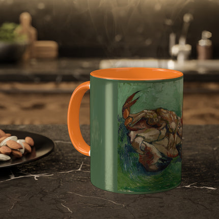 Crab on its Back by Vincent Van Gogh Colorful Mugs, 11oz