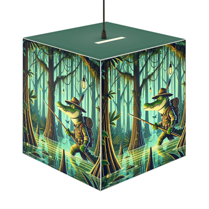 🌿🐊 The Swamp Stalker Light Cube Lamp – Stealthy Predator & Misty Mystery