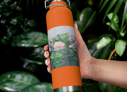 Water Lilies by Karl Hagemeister Copper Vacuum Insulated Bottle, 22oz