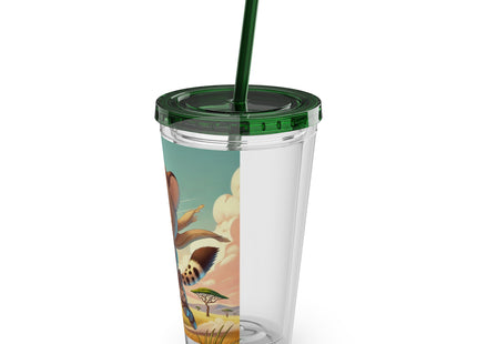 Swift Cheetah Sunsplash Tumbler with Straw, 16oz